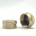 SEXAGESIMO 2Pcs Brass Hose End Caps Garden Connector Female Fitting