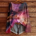 thumbnail image 2 of Arlun Nebula Galaxy Print Ribbing Tops for Women Crew Neck Oversized Long Sleeve Pullover Shirt Soft Comfortable Casual Trendy Blouses 2026 Carnival Party Fashion Outfits 6- M, 2 of 5