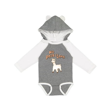 

Inktastic No Prob Llama cute llama Boys or Girls Long Sleeve Baby Bodysuit