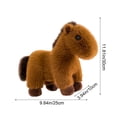 thumbnail image 3 of Adorable Realistic Mini Horse Plush Toy Foal Doll Plush Toy Comfortableness Doll Year Of The Horses Gift for Kids Adults, 3 of 6
