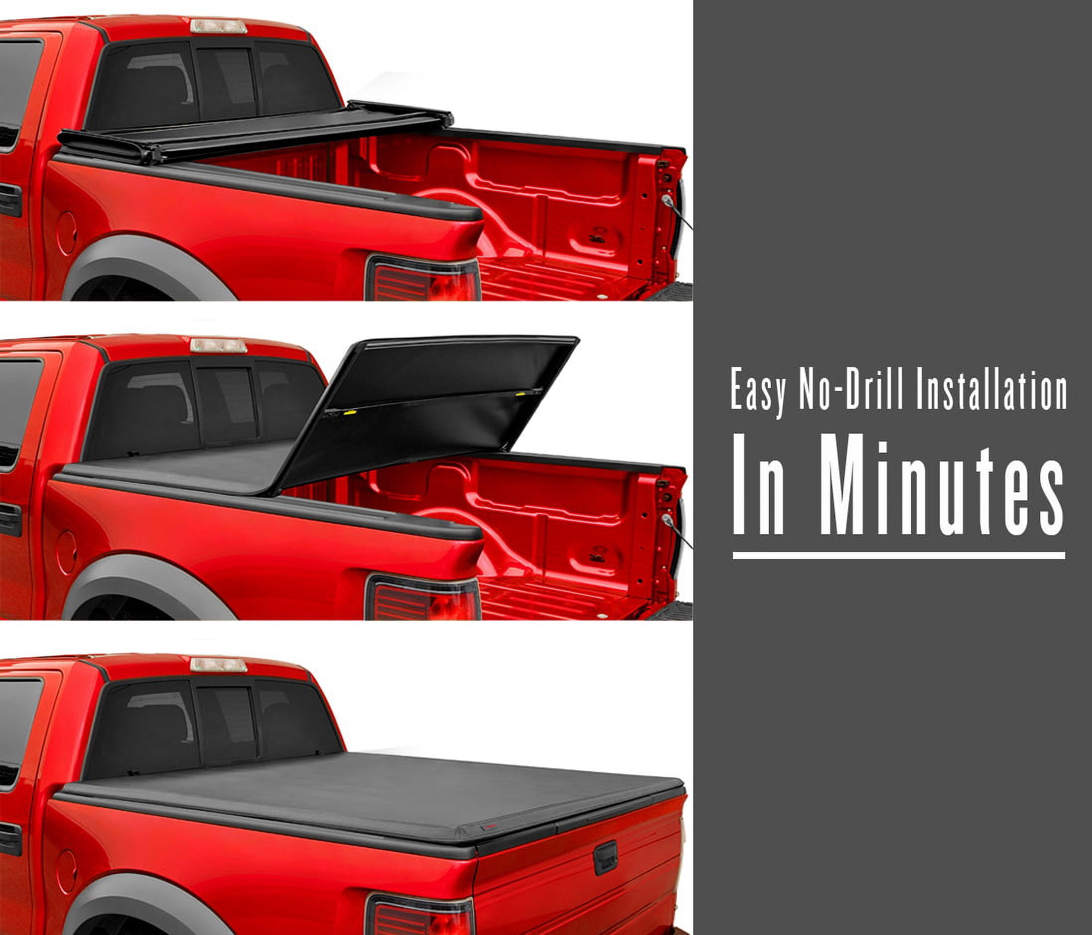 MaxMate Soft Tri-fold Truck Bed Tonneau Cover Compatible with 2017-2024 Nissan Titan | 5.5' (67") Bed | TCN371048