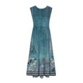 thumbnail image 4 of SDNall Womens Round Neck Sleeveless Printed Dress, 4 of 9
