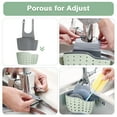 thumbnail image 5 of EEEkit Kitchen Hanging Sponge Holder, Adjustable Sink Caddy Organizer Liquid Drainer Brush Rack ​for Scrubber Dish Brush, 5 of 6