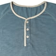 thumbnail image 6 of UVEASISHA Mens Henley Short Sleeve T-Shirt 3 Button Collarless T Shirts for Men Business Casual Regular Fit Tee Shirt Summer Fashion Colorblock Pullover Shirt Blue S, 6 of 8