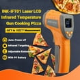 thumbnail image 4 of Inkbird INK-IFT01 Digital Infrared Temperature Gun for Baking, Barbecue, Car Engine and Tire Oven Pizza ,   -58℉~1022℉ (-50℃～550℃),Orange, 4 of 15