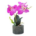 thumbnail image 1 of Orquídea artificial Flor y maceta Simulación Flor en maceta Mesa de oficina en casa Decoración floral falsa, JH1736, Púrpura Jumpingount HA7712-04B, 1 of 6