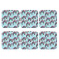 thumbnail image 2 of Pofeuu colorful rainbow Print Leather Coasters Set of 6, Round Cups Mugs Mat Pad for Home Kitchen Heat Resistant Drink Coasters,Square, 2 of 7