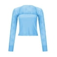 thumbnail image 4 of Womens Sets 2 Piece Outfits Lace Bolero Shrug See Through Floral Cardigan Long Sleeve Sheer Mesh Crop Y2K Tops, 4 of 8