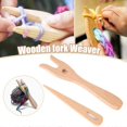 thumbnail image 1 of Knitting Fork and Big Eye Needle Kit Wooden Hand Weaving Ancient Cording Tool for DIY Looming Knitters, 1 of 5