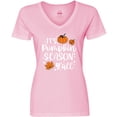 thumbnail image 3 of Inktastic Thanksgiving It's Pumpkin Season Y'all with Fall Leaves Women's V-Neck T-Shirt, 3 of 5
