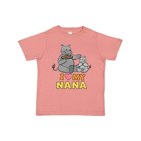 

Inktastic I Love My Nana Hippos Gift Toddler Boy or Toddler Girl T-Shirt