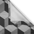 thumbnail image 6 of Ambesonne Black and White Valance & Curtain, Monochrome Cube, 55"x36", Black and White, 6 of 6