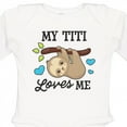 thumbnail image 4 of Inktastic My Titi Loves Me with Sloth and Hearts Boys or Girls Long Sleeve Baby Bodysuit, 4 of 5