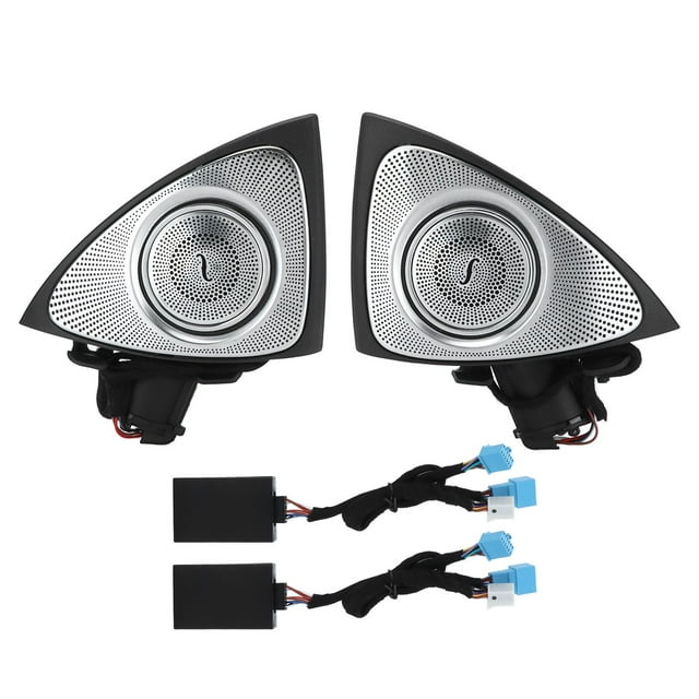 Tweeter Rotatif, Tweeter 7 Couleurs LED 2PCS Mat PC ABS pour le Repacking Automobile