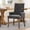 Gray, variant on Newset Solid Wood Arm Dining Chair, Upholstered Chenille with Tufted Back & Curved Legs, Beige, 300lb