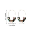 thumbnail image 4 of Pendientes colgantes multicolor liso semicírculo acrílico mujer pendiente regalo de aniversario elegante gancho para la oreja boda playa blanco Ropa, zapatos y accesorios Miscelánea Color verde Qarigey AP010380-07, 4 of 6