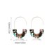 thumbnail image 4 of Pendientes colgantes multicolor liso semicírculo acrílico mujer pendiente regalo de aniversario elegante gancho para la oreja boda playa blanco Ropa, zapatos y accesorios Miscelánea Color verde Qarigey AP010380-07, 4 of 6