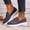 Gray, variant on WAVSUF Slip-On Loafers Flats For Women, Soft Breathable Round Toe Faux Leather Casual Wide Width Shoes Brown 6