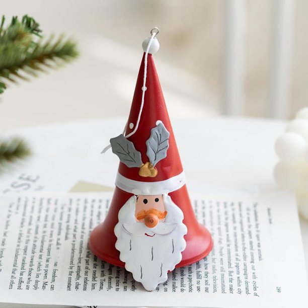 Adornos colgantes de de Navidad de metal para decoración de árboles Papá Noel perfke cascabel