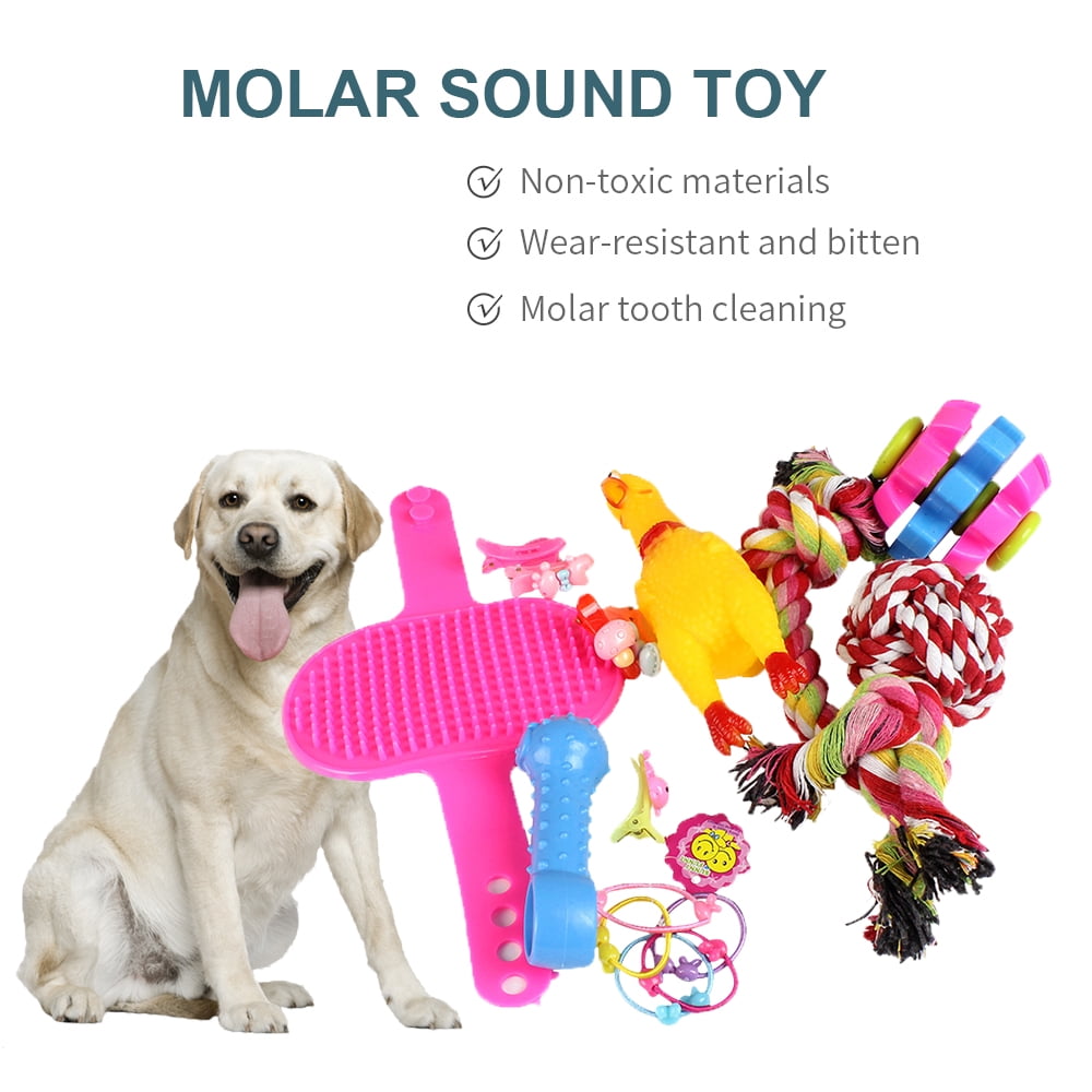 16pcs Dog Toy Puppy Chew Teething Toys 