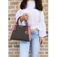 thumbnail image 3 of Michael Kors Kimberly Small Satchel Brown Mk Signature Mulberry Pink Crossbody, 3 of 11