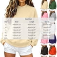 thumbnail image 3 of Womens Sweatshirt Nelozsy Women's Ribbed Mock Neck Sweatshirt Oversized Long Sleeve Casual Pullover Top Orange XL, 3 of 8