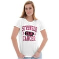 thumbnail image 3 of Breast Cancer Stronger Than Cancer Womens Fitted Plus Size Graphic Tee Brisco Brands 2X, 3 of 5
