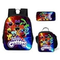 thumbnail image 1 of Smiling Critters School Bag Three-Piece Set Cartoon Backpack Shoulder Bag Pencil Bag Smiling Little Animals, 1 of 2