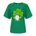 thumbnail image 3 of TSADFHJI Hauts pour Femmes Tendance 2024 Grande Taille Mode Imprimée Décontractée Col Rond Manches Courtes T-Shirt Vert Menthe, 3 of 5