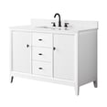 thumbnail image 5 of Vanity Art 48" Bathroom Vanity with Sink and Engineered Marble Top, Freestanding Storage Cabinet with 2 Drawers, 2 Shelves and 1 Flip Down Tray, 5 of 8