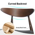 thumbnail image 3 of 2-Pack Retro Rubberwood Dining Chairs - Ergonomic Back, Plush TSCA-Certified Cushions, Walnut & Charcoal - Mid-Century Modern Style for Dining Room, Kitchen, 3 of 21