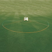Bownet Goal Portable Lacrosse Crease - Womens Practice Indoor Outdoor - East to Setup - Portable with Carrying Bag - (Regulation 17' Diameter), Orange