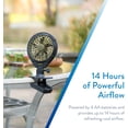 thumbnail image 6 of Treva 5 in Battery Powered Clip Fan with Clamp - Khaki, 6 of 7