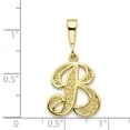 thumbnail image 3 of 10k Yellow Gold Filigree Initial B Pendant Charm, 3 of 3