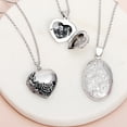 thumbnail image 6 of Bling Jewelry Womens Vintage Floral Rose Heart Locket Necklace Pendant Silver, 6 of 7