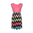 thumbnail image 3 of Fridja Women O- Neck Sleeveles Dress wave pattern Print Mini Tank Tops Dress, 3 of 7