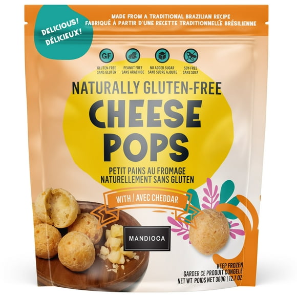 CHEESE POPS CHEDDAR - FRENCH Petits pains au fromage de style brésilien naturellement sans gluten