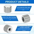 thumbnail image 3 of M4 Knurled Thumb Nuts, 10pcs 304 Stainless Steel Flat Head Blind Hole Round Knob Fasteners Screw Cap for 3D Printer Parts, D8mm x H6mm, 3 of 6