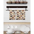 thumbnail image 3 of Farmhouse Rooster Kitchen Dish Towels for Drying Dishes Set of 2, Vintage Watercolor Flowers Wood Grain Waffle Weave Microfiber Hand Tea Bathroom Towels Quick Dry & Absorbent Towel 15.7x23.6, 3 of 7