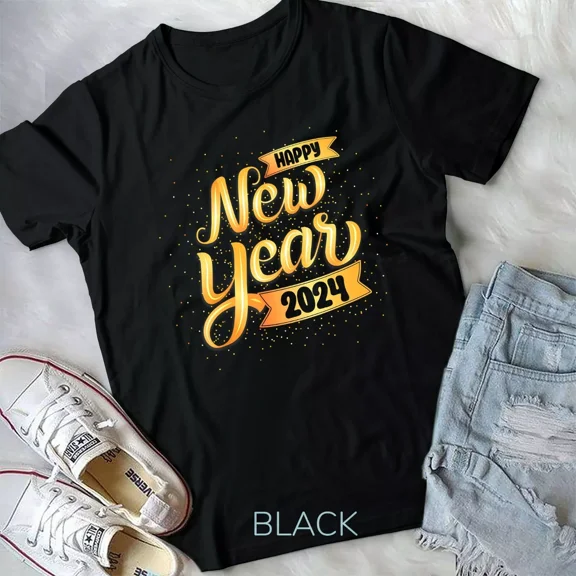 Happy New Year 2024, New Years Eve For Women, Men, and Boys Themed Unisex T-Shirt, up to 5XL