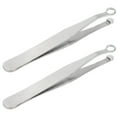 thumbnail image 1 of FLAMEEN Universal Nose Hair Trimming Tweezers,Nose Hair Trimming Tool,2Pcs Nose Hair Tweezers Waterproof Simple Painless Safe Design Safety Protection Stainless Steel Nose Hair Tweezers, 1 of 8