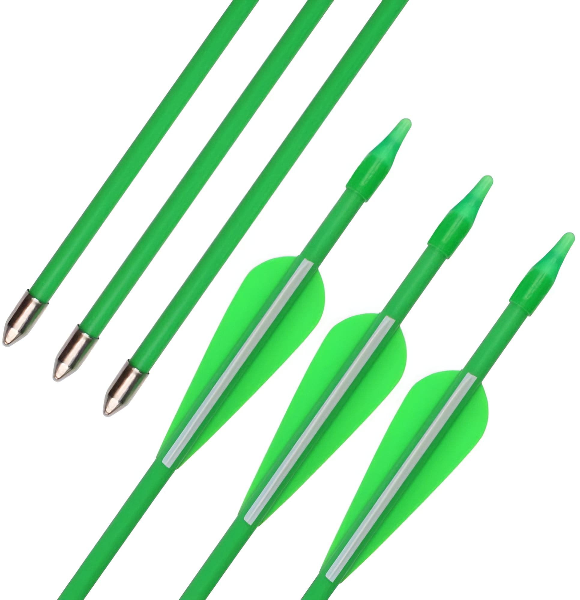 GPP New Fiberglass Archery Arrows, 12 Pieces