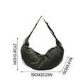 thumbnail image 3 of Women's Commute Crossbody Bag Pleated Tassel Crescent Bag Shoulder Bag Nylon Dumpling Bag Large Capacity Crescent Bag, 3 of 6