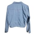 thumbnail image 4 of Vedolay Women's Tops Womens Oversized Fringe Jean Jacket Long Sleeve Denim Jackets,Blue L, 4 of 5