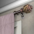 thumbnail image 3 of Central Design Products Steel 0.62" Modern Single Curtain Rod, Brown, 3 of 3