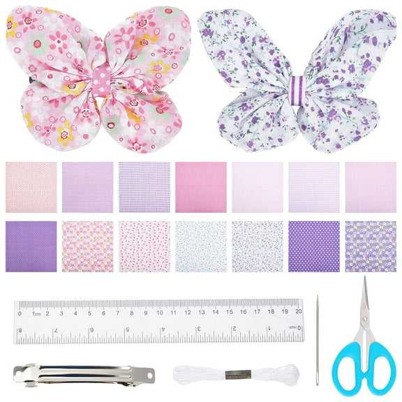 14Set DIY Butterfly Hair Clips Kit Colored Butterfly Hair Barrettes Making Kit Butterfly Hair Accessories for Girls DIY Hair Barrettes for Women