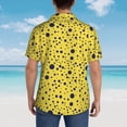 thumbnail image 6 of Haiem Blue Spots Printed Hawaiian Shirt for Men - Men’s Casual Beach Summer Shirts - Stretch Fabric with Modern Fit-X-Large, 6 of 9