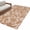 Brown, variant on Teal Green Flower Round Living Room Rugs 4 ft, Pastoral White Plant Petal Leaf Rustic Linen Washable Area Rug with Non-Slip Sturdy Edge Binding Round Carpet for Entryway Kitchen Bedroom Bathroom