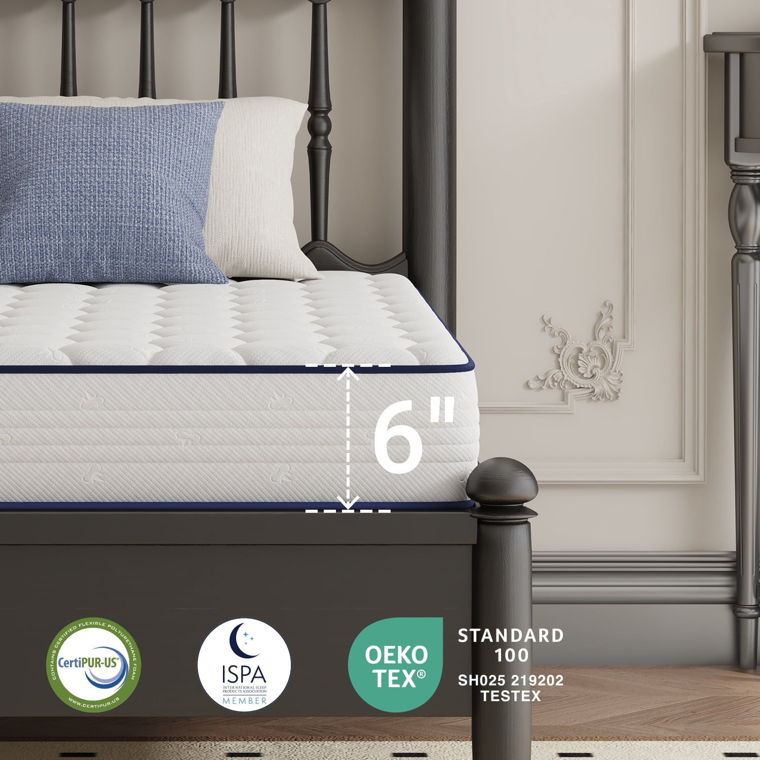 Avenco Pearl 6" Full Size Medium Adult Supportive Innerspring Mattress