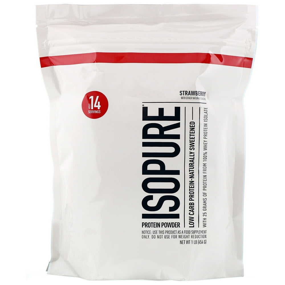 Isopure Low Carb Protein Powder, Strawberry, 1 lb (454 g)